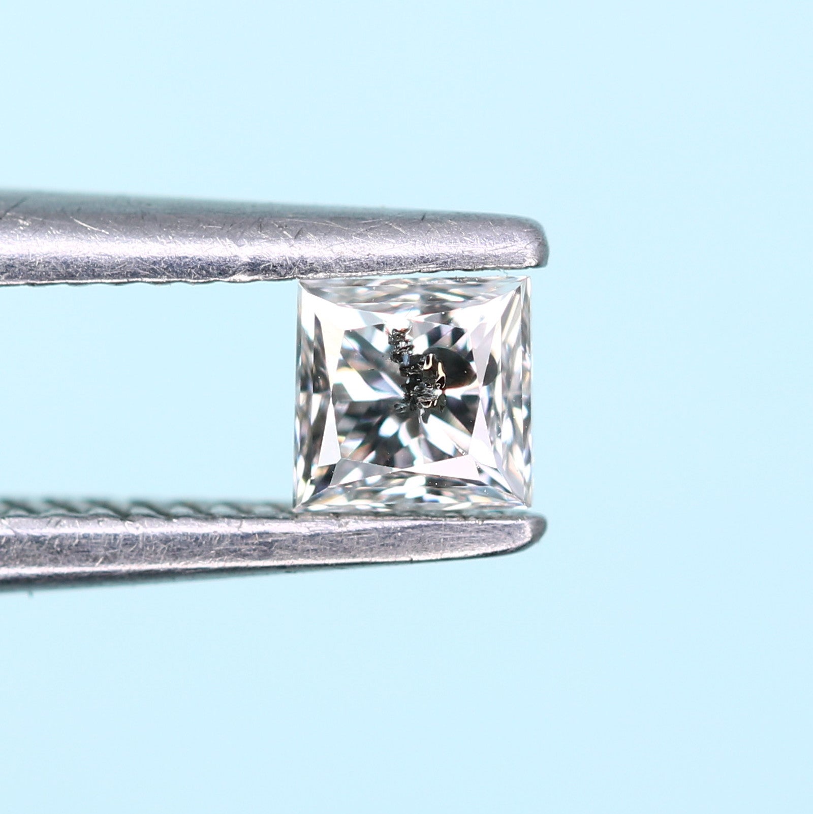 0.21 CT Salt and Pepper Princess Shape Diamond – Perfect for Engagement Rings - JayKrishna Diamond