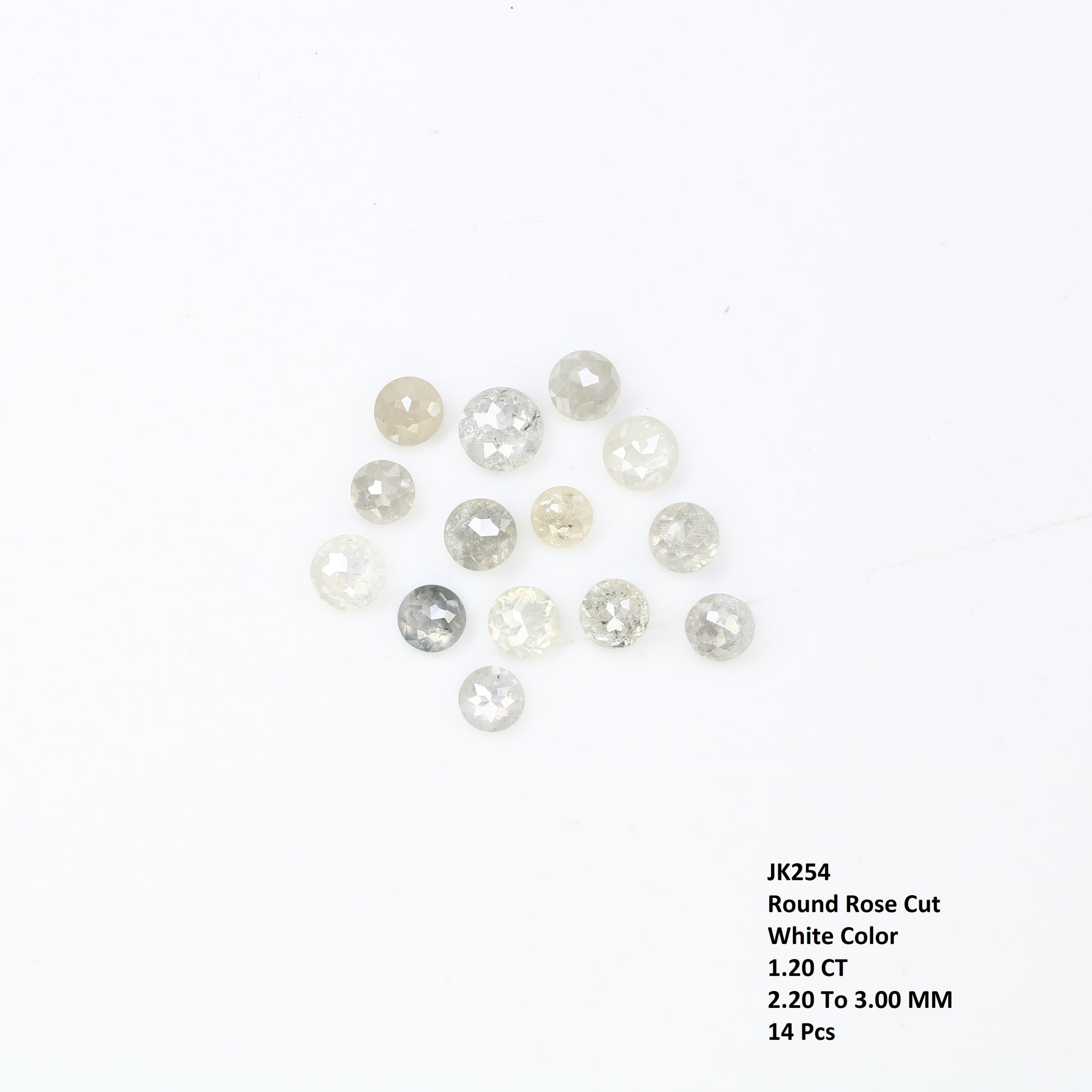 1.20 Carat White Diamond, Round Shape Diamond, Rose Cut Diamond, Wedding Ring - JayKrishna Diamond