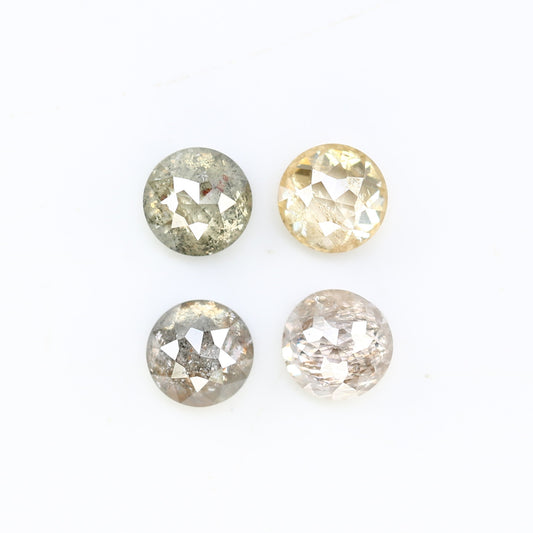 1.24 Carat 3.90 MM Multi Color Natural Loose Fancy Round Rose Cut Diamond For Galaxy Ring - JayKrishna Diamond