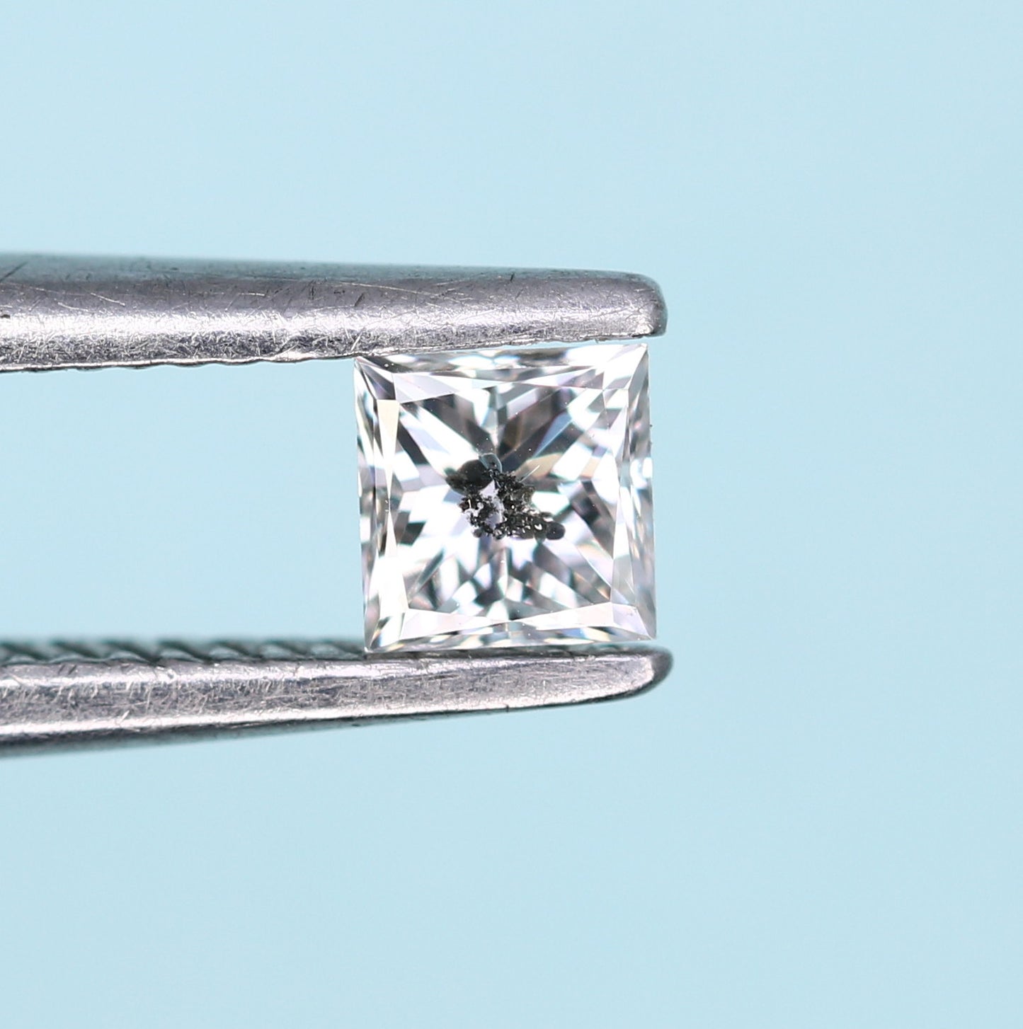 0.21 CT Princess Cut Salt and Pepper Diamond – Perfect for Engagement Rings and Custom Jewelry - JayKrishna Diamond