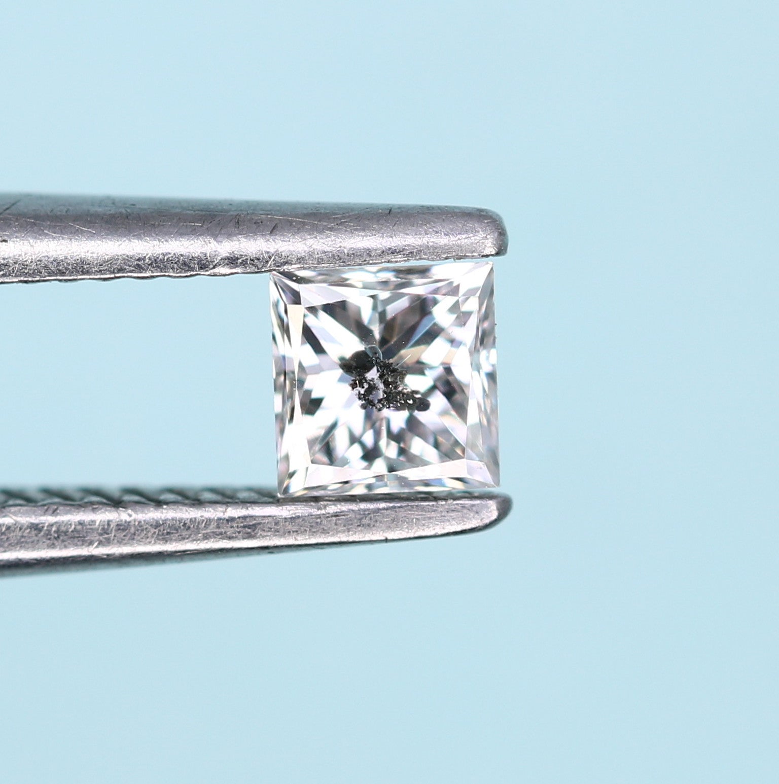 0.21 CT Princess Cut Salt and Pepper Diamond – Perfect for Engagement Rings and Custom Jewelry - JayKrishna Diamond