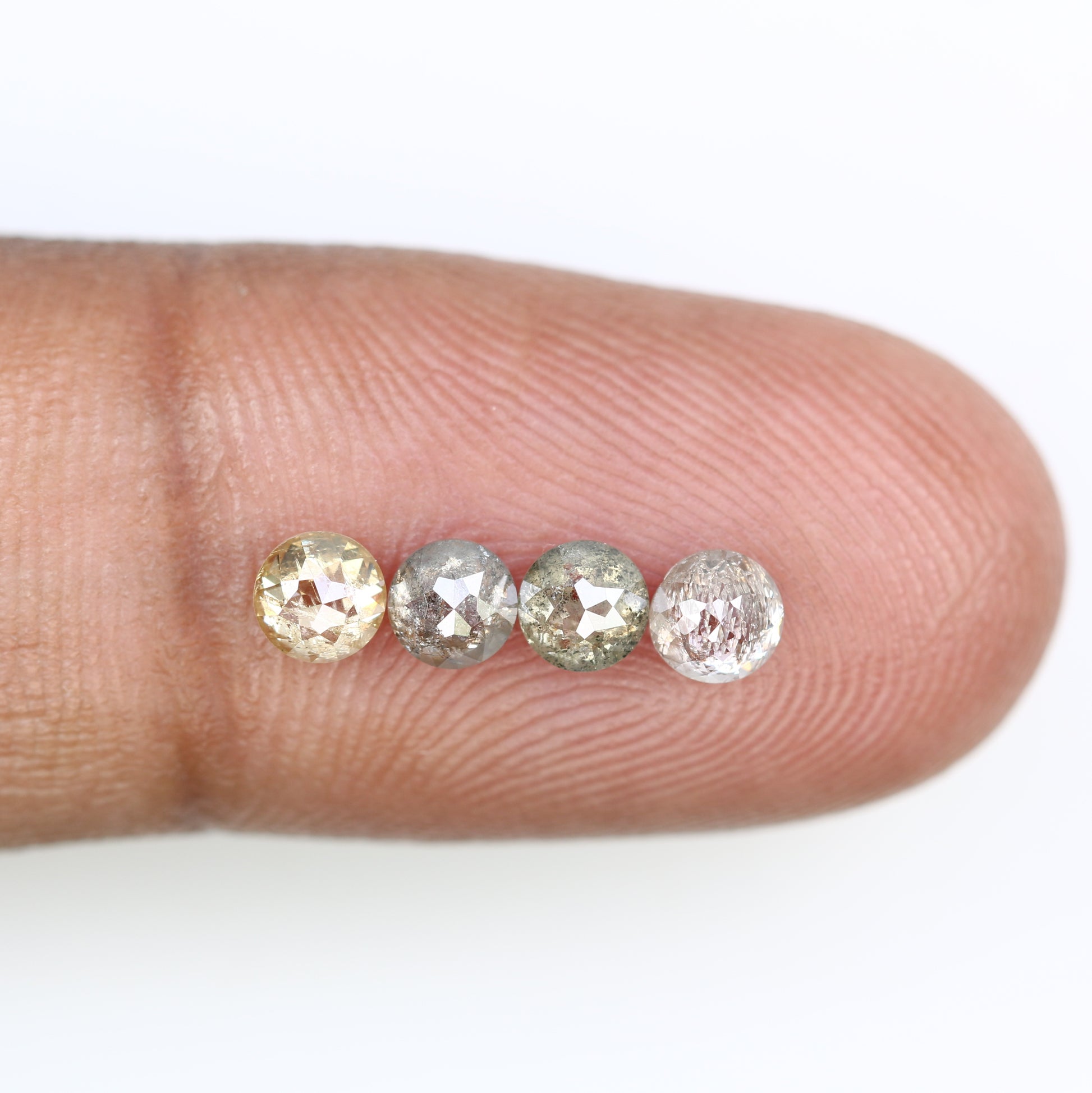 1.24 Carat 3.90 MM Multi Color Natural Loose Fancy Round Rose Cut Diamond For Galaxy Ring - JayKrishna Diamond