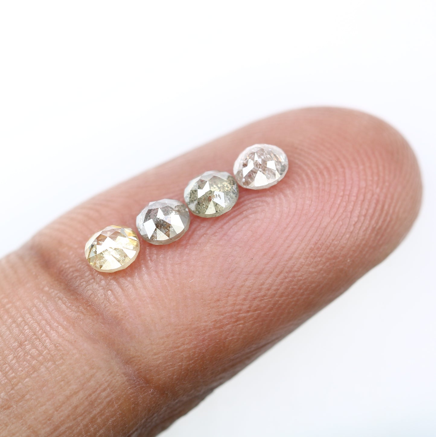 1.24 Carat 3.90 MM Multi Color Natural Loose Fancy Round Rose Cut Diamond For Galaxy Ring - JayKrishna Diamond