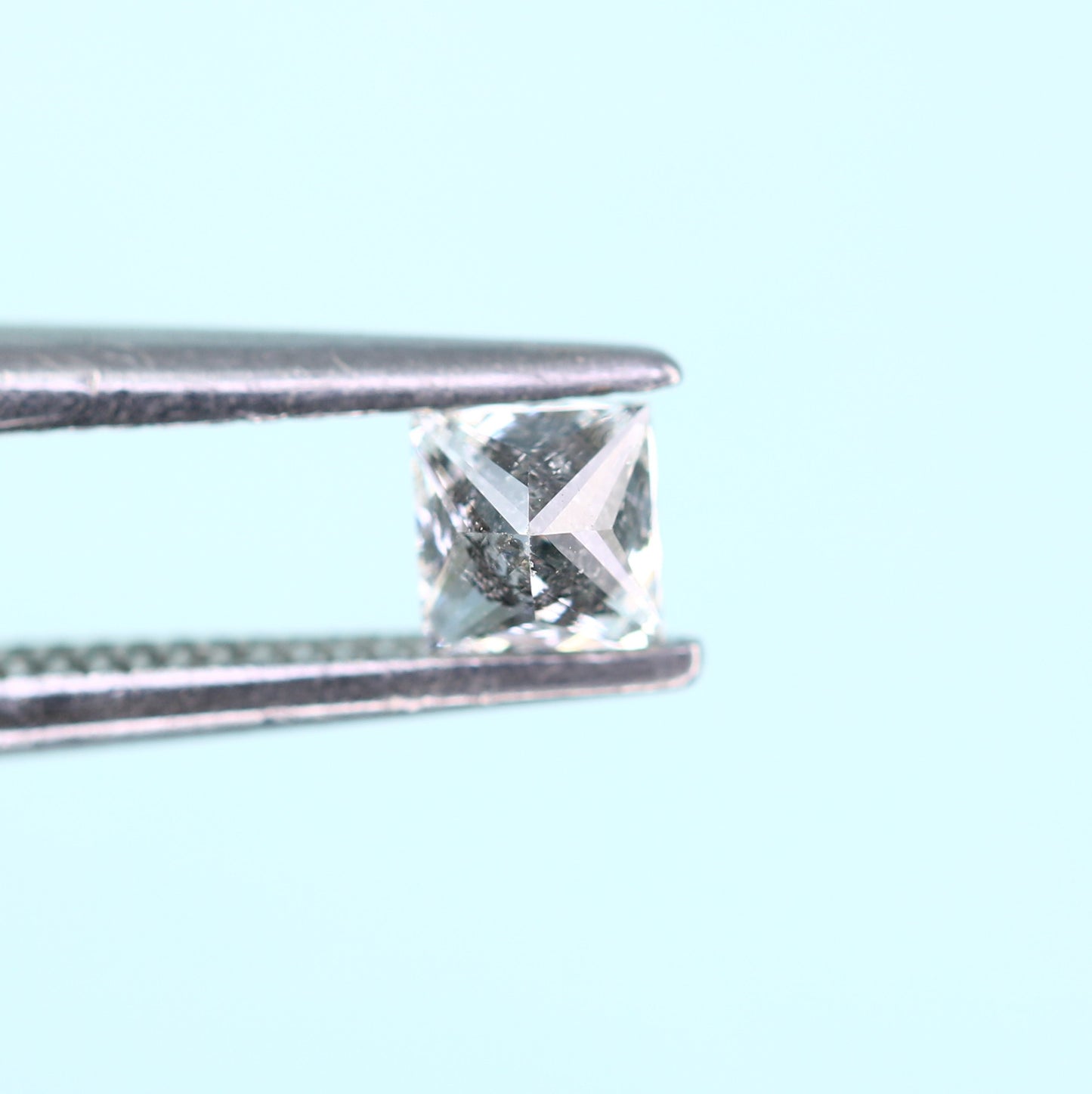 0.21 CT Princess Cut Salt and Pepper Diamond – Perfect for Engagement Rings and Custom Jewelry - JayKrishna Diamond
