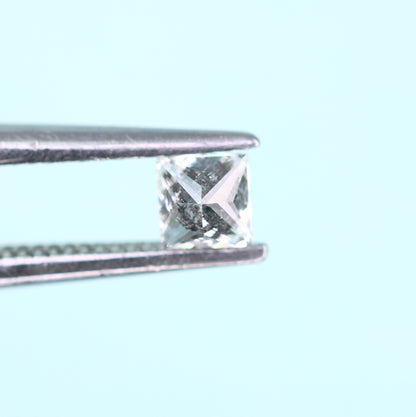 0.21 CT Princess Cut Salt and Pepper Diamond – Perfect for Engagement Rings and Custom Jewelry - JayKrishna Diamond
