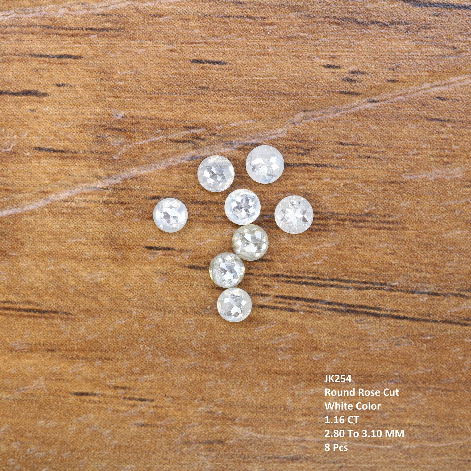 1.16 Carat 2.80 MM Round Rose Cut Diamond White Color Diamond For Wedding Ring - JayKrishna Diamond