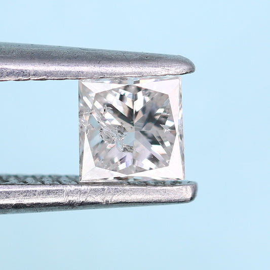 0.18 CT Princess Shape Salt and Pepper Diamond - Ideal for Engagement Rings, Necklaces, Promise Rings, Earrings, and Anniversary Gifts - JayKrishna Diamond
