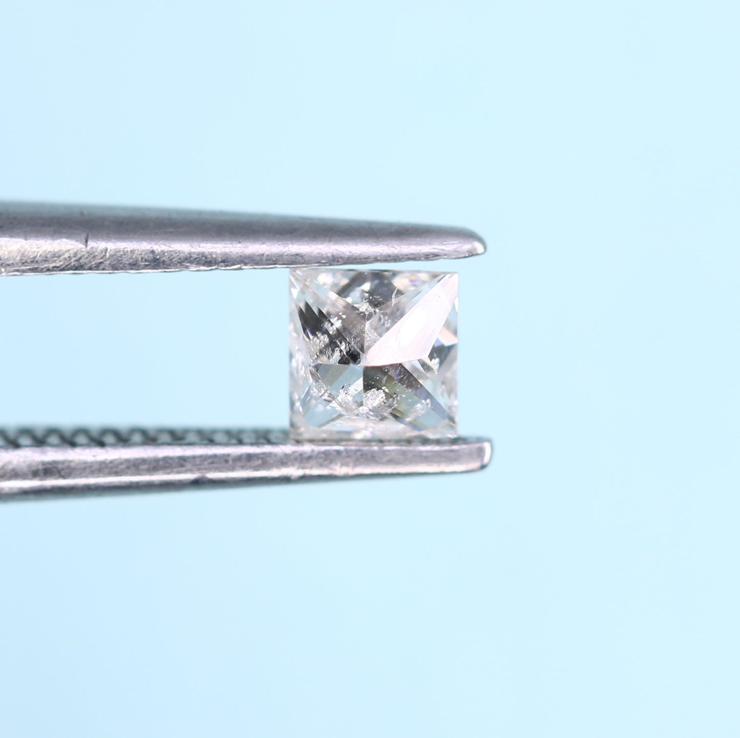 0.18 CT Princess Shape Salt and Pepper Diamond - Ideal for Engagement Rings, Necklaces, Promise Rings, Earrings, and Anniversary Gifts - JayKrishna Diamond