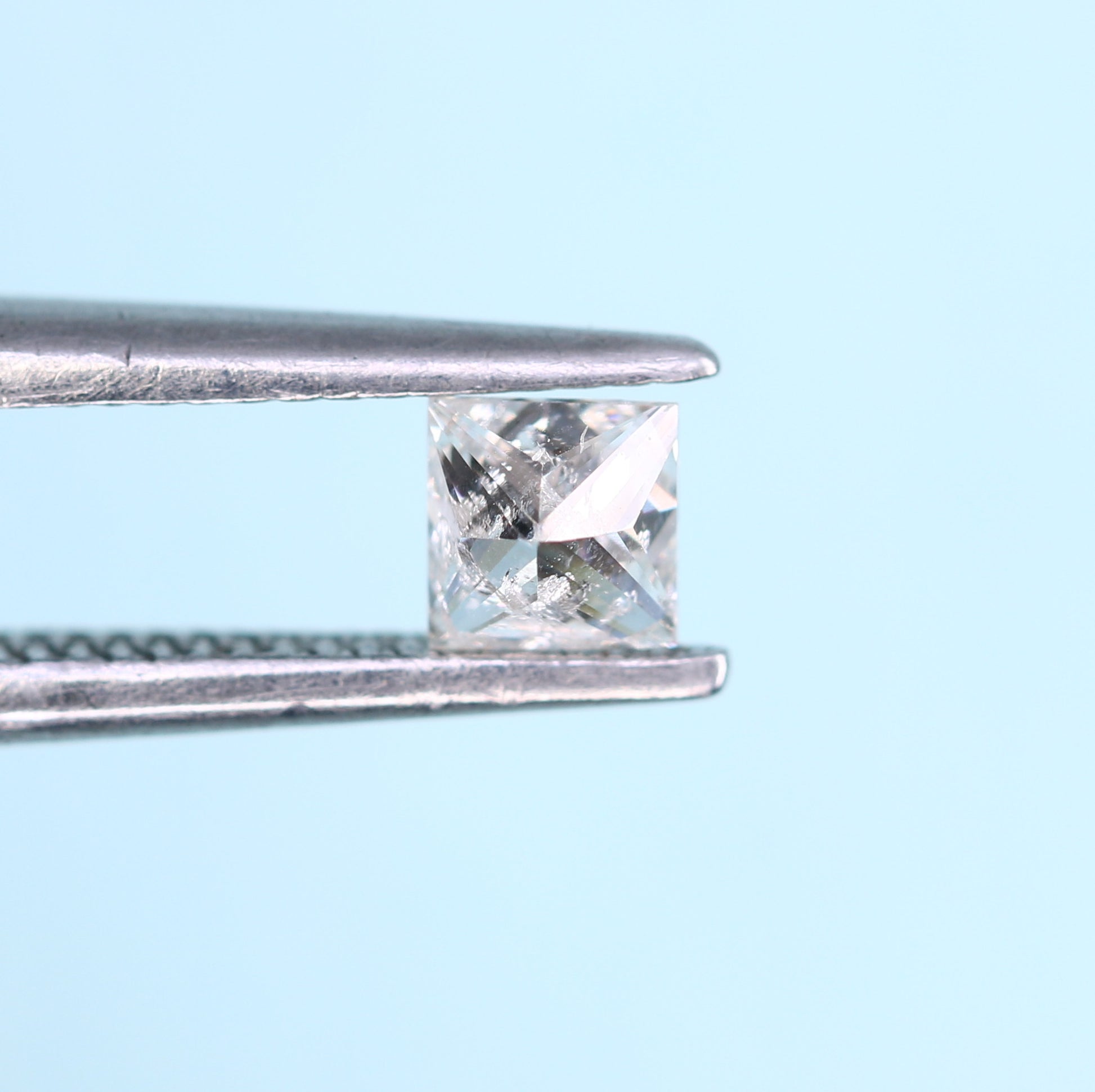 0.18 CT Princess Shape Salt and Pepper Diamond - Ideal for Engagement Rings, Necklaces, Promise Rings, Earrings, and Anniversary Gifts - JayKrishna Diamond