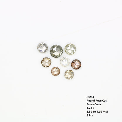 1.23 Carat Fancy Color Loose Round Rose Cut Diamond For Wedding Ring - JayKrishna Diamond