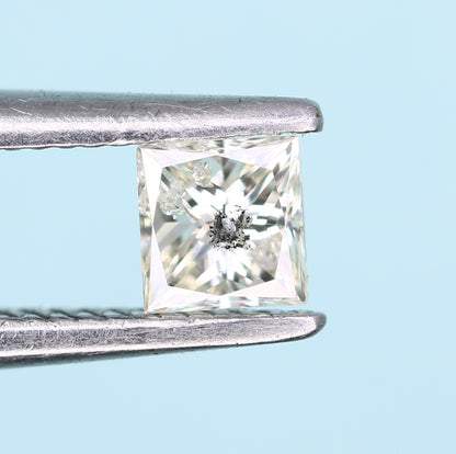 0.19 CT Princess Cut Salt and Pepper Diamond - Ideal for Engagement Rings, Necklaces, Promise Rings, Earrings, and Anniversary Gifts - JayKrishna Diamond
