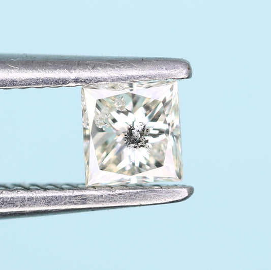 0.19 CT Princess Cut Salt and Pepper Diamond - Ideal for Engagement Rings, Necklaces, Promise Rings, Earrings, and Anniversary Gifts - JayKrishna Diamond