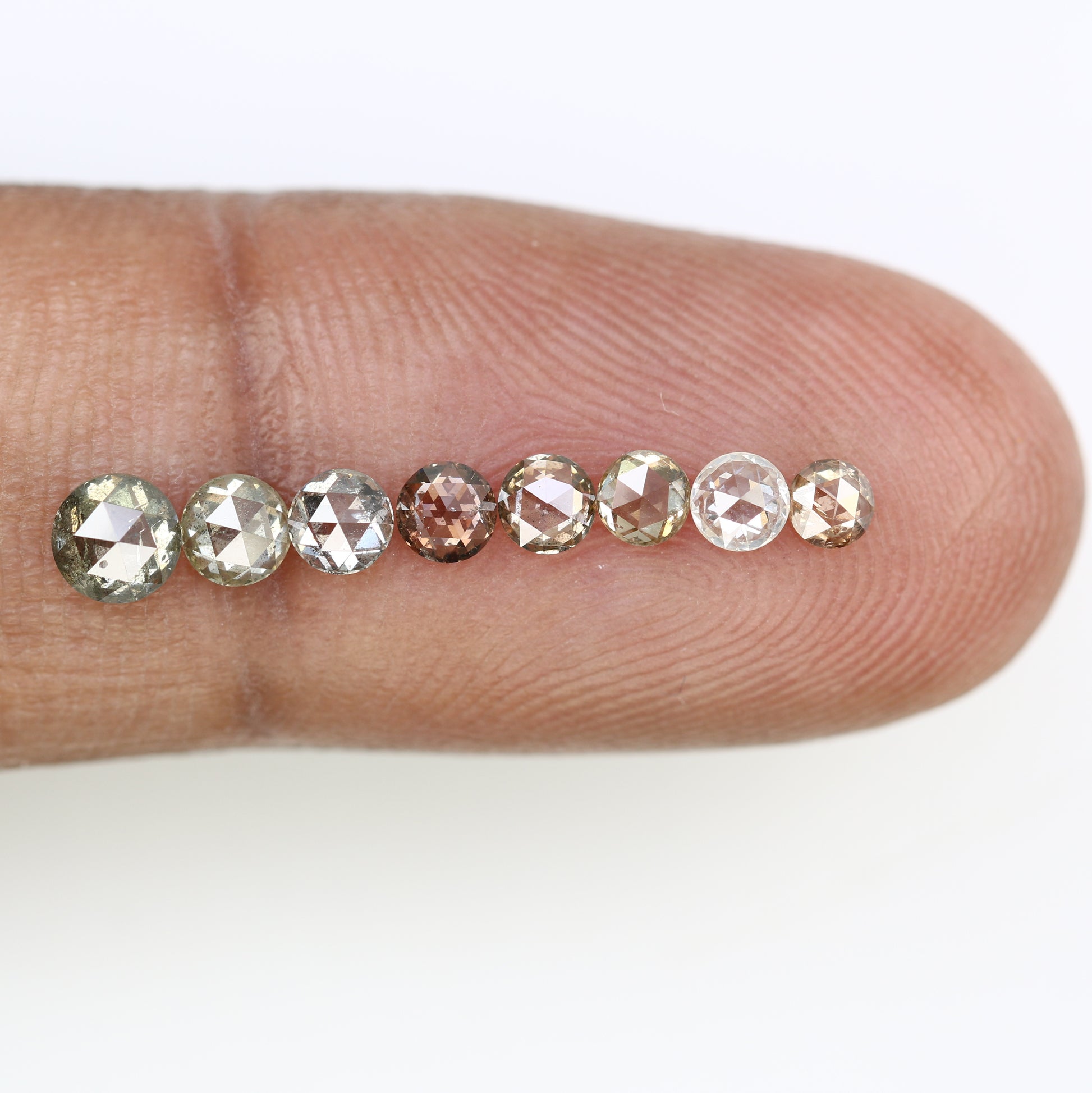 1.23 Carat Fancy Color Loose Round Rose Cut Diamond For Wedding Ring - JayKrishna Diamond