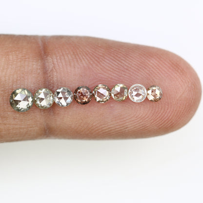 1.23 Carat Fancy Color Loose Round Rose Cut Diamond For Wedding Ring - JayKrishna Diamond