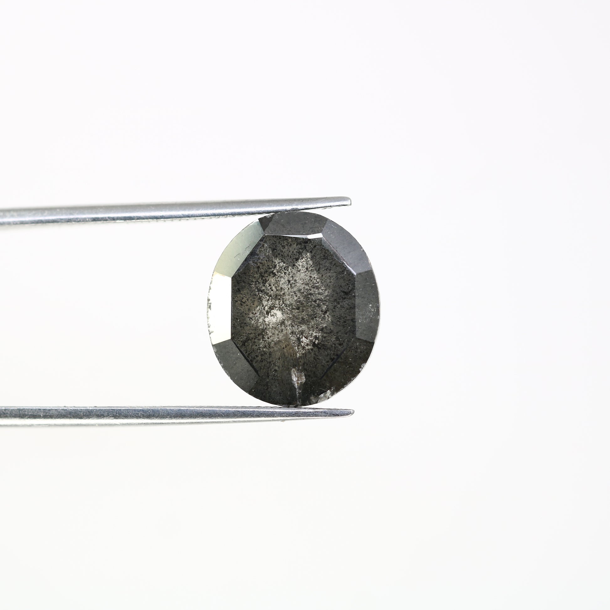 6.24 CT Salt And Pepper Oval Cut Diamond For Engagement Ring - JayKrishna Diamond
