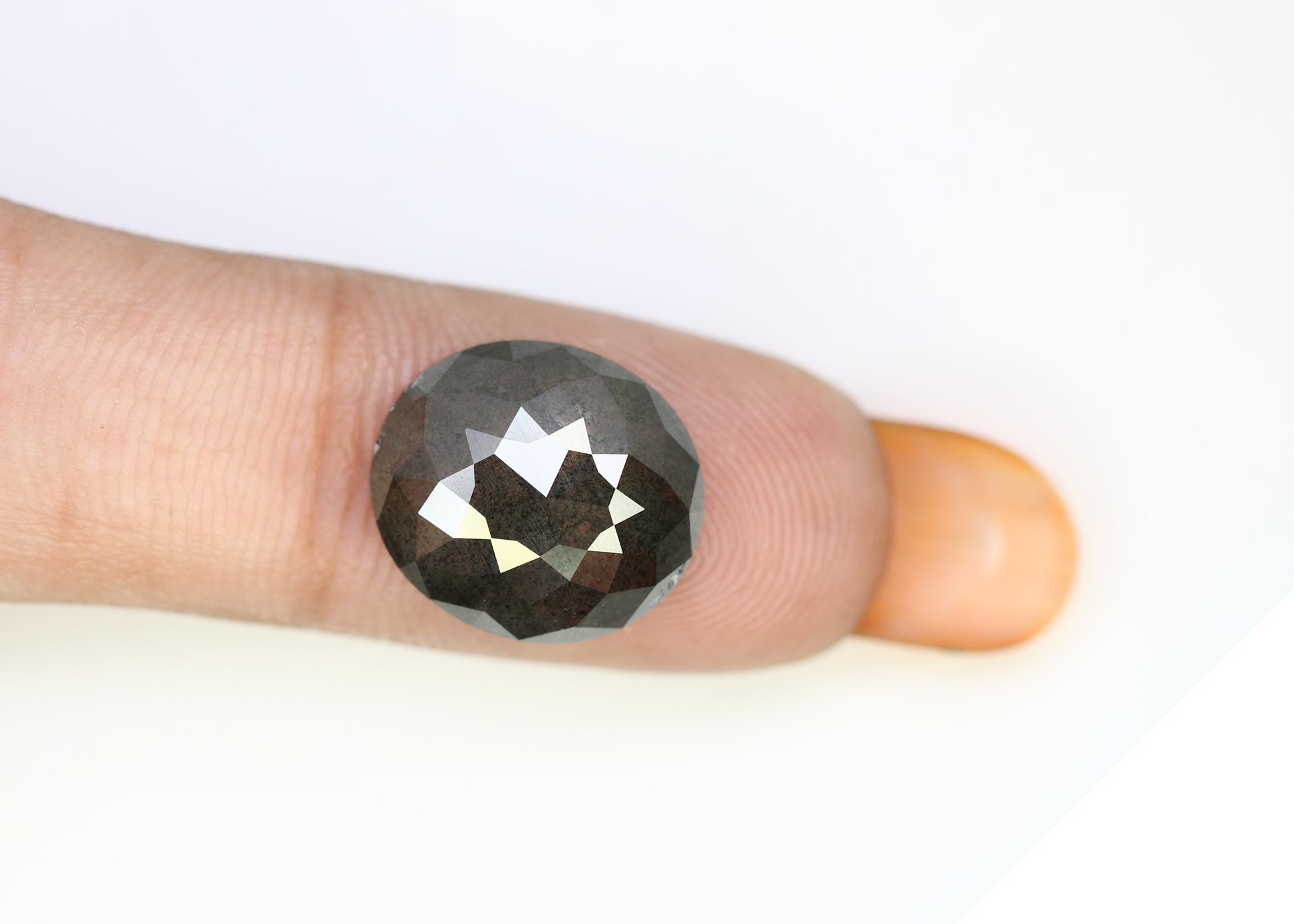 6.24 CT Salt And Pepper Oval Cut Diamond For Engagement Ring - JayKrishna Diamond