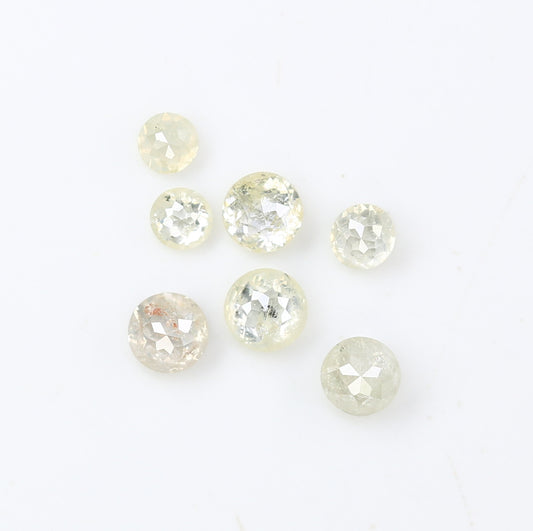 0.46 Carat Light Yellow Rose Cut Diamond | Loose Round Natural Diamond for Wedding or Engagement Ring - JayKrishna Diamond