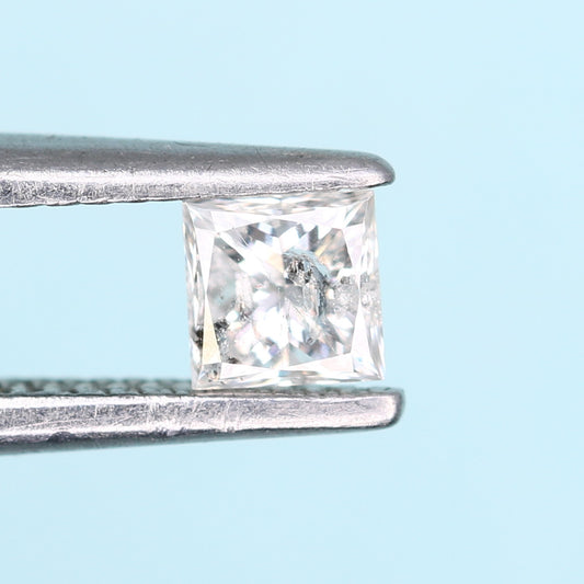 0.19 CT Salt and Pepper Princess Shape Diamond – Perfect for Engagement Rings, Necklaces, Promise Rings, Earrings & Anniversary Bracelet Gifts - JayKrishna Diamond