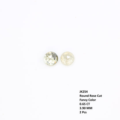 0.65 CT Fancy Natural Loose Round Rose Cut Diamond (3.90 MM) for Galaxy Ring - Unique Gemstone for Celestial-Inspired Jewelry Design - JayKrishna Diamond
