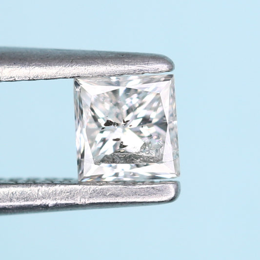 0.19 CT Salt and Pepper Princess Cut Diamond – Ideal for Engagement Rings, Necklaces, Promise Rings, Earrings & Anniversary Bracelet Gifts - JayKrishna Diamond