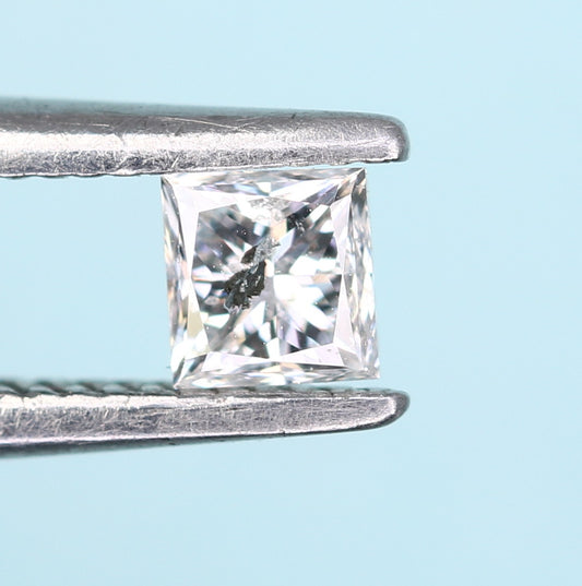 0.20 CT Princess Shape Salt and Pepper Diamond – Ideal for Engagement Rings, Necklaces, Promise Rings, Earrings & Anniversary Gifts - JayKrishna Diamond