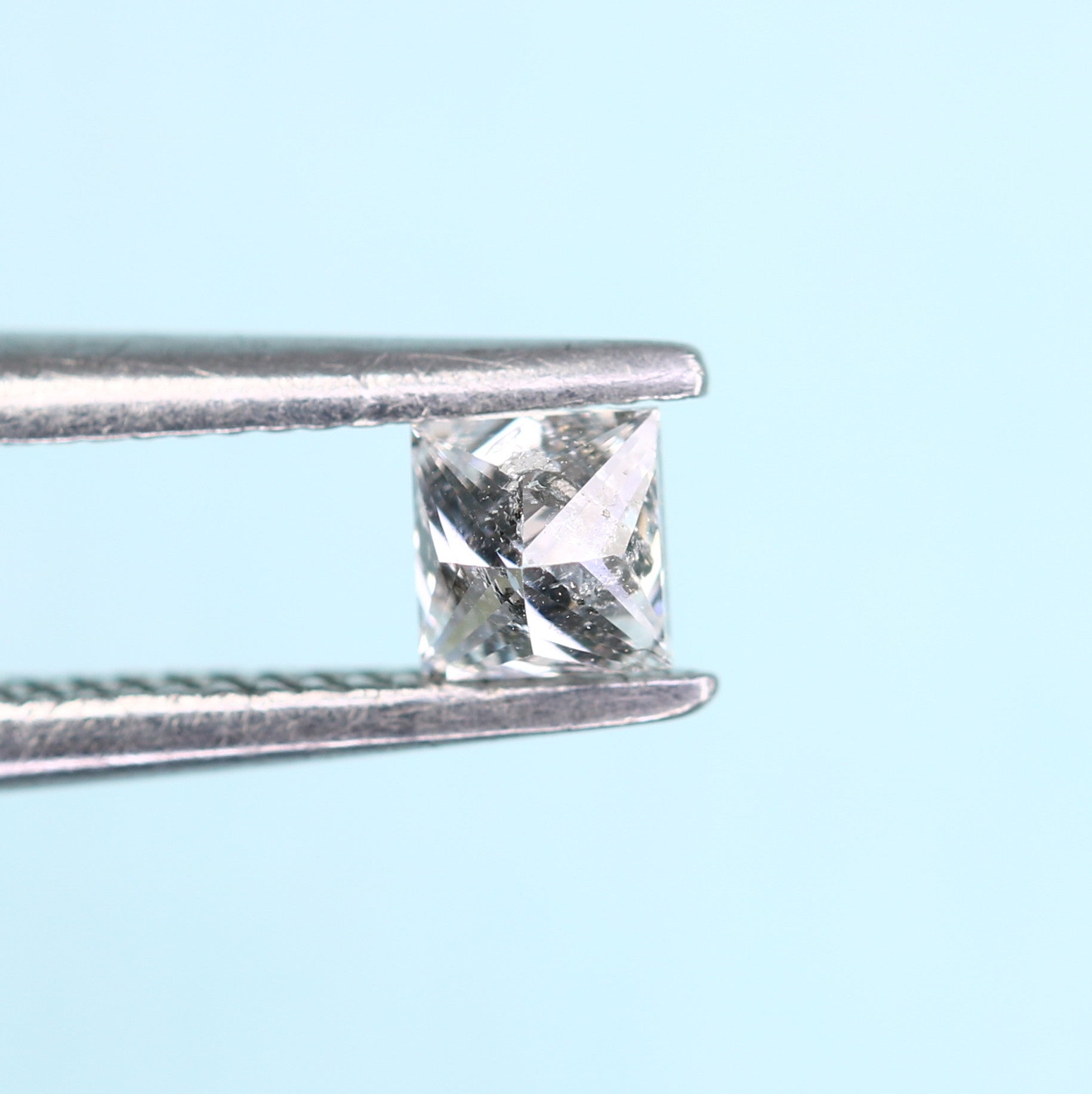 0.20 CT Princess Shape Salt and Pepper Diamond – Ideal for Engagement Rings, Necklaces, Promise Rings, Earrings & Anniversary Gifts - JayKrishna Diamond