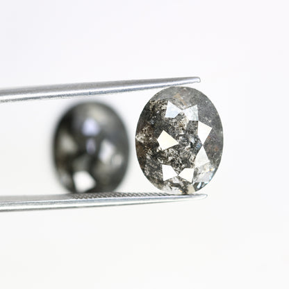 6.92 CT Oval Shape Salt And Pepper Pair Diamond For Engagement Ring - JayKrishna Diamond