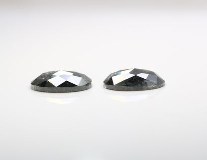 6.92 CT Oval Shape Salt And Pepper Pair Diamond For Engagement Ring - JayKrishna Diamond