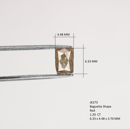 1.20 CT Red Baguette Shape Diamond For Handmade Ring | Engagement Diamond Ring - JayKrishna Diamond