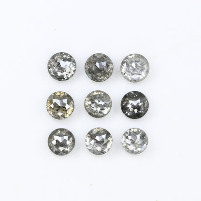 0.94 CT Salt And Pepper Round Rose Cut Diamond For Engagement Ring - JayKrishna Diamond
