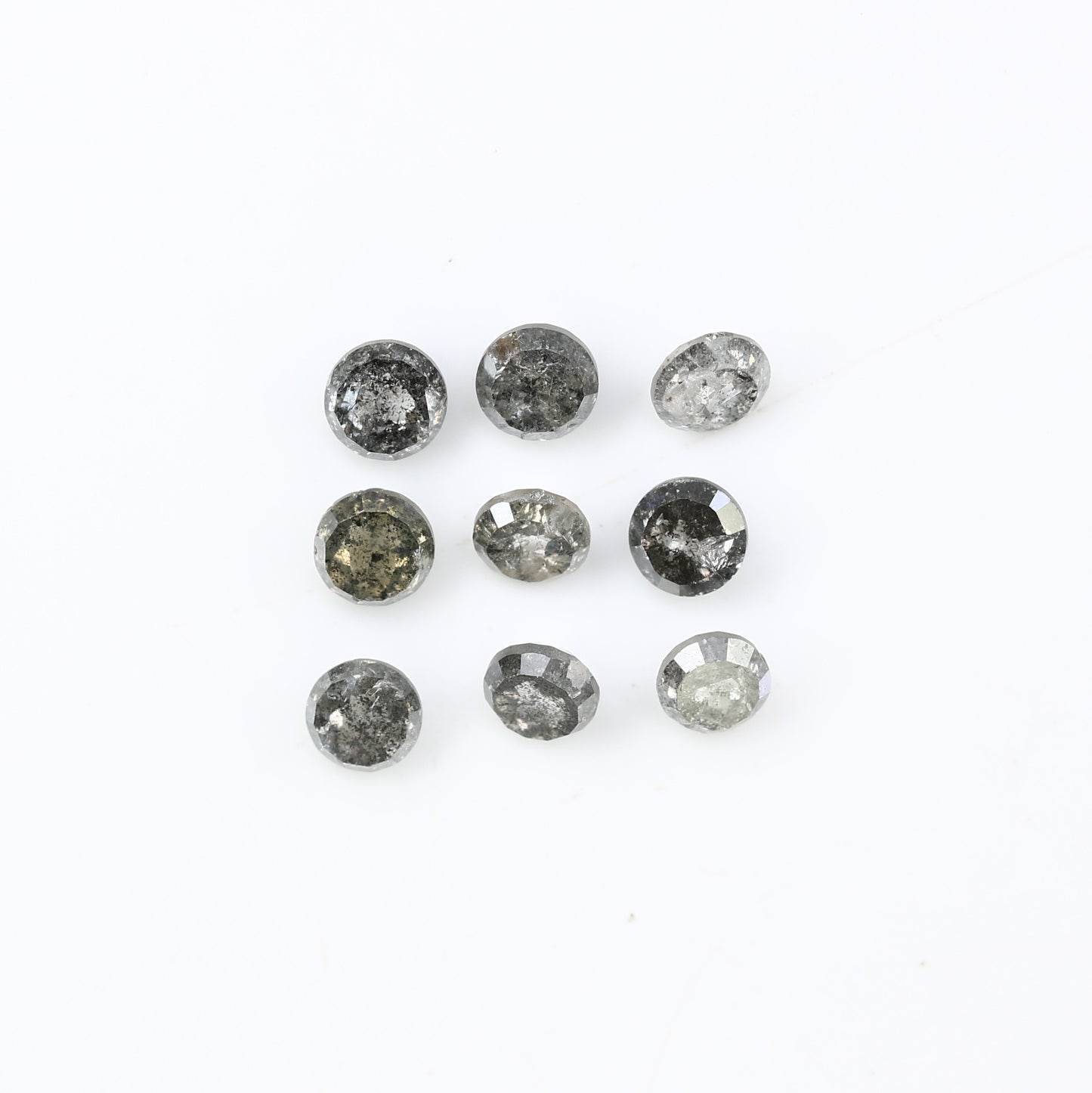 0.94 CT Salt And Pepper Round Rose Cut Diamond For Engagement Ring - JayKrishna Diamond