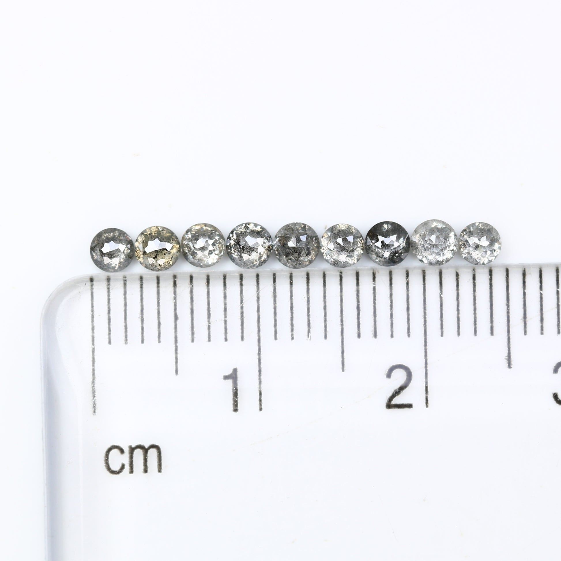 0.94 CT Salt And Pepper Round Rose Cut Diamond For Engagement Ring - JayKrishna Diamond