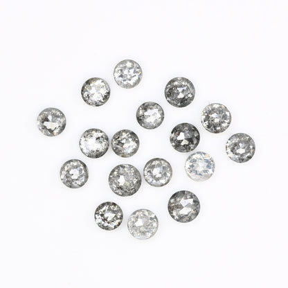 1.18 CT Natural Salt And Pepper Round Rose Cut Diamond For Engagement Ring - JayKrishna Diamond