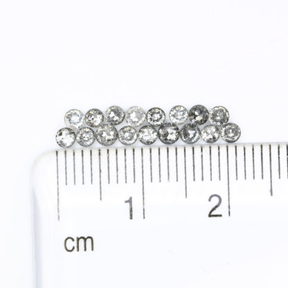 1.18 CT Natural Salt And Pepper Round Rose Cut Diamond For Engagement Ring - JayKrishna Diamond