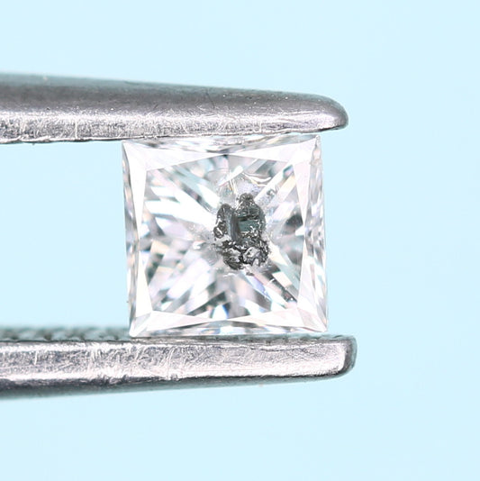 0.18 CT Princess Cut Salt and Pepper Diamond - Perfect for Engagement Rings, Necklaces, Earrings, and Custom Jewelry - JayKrishna Diamond