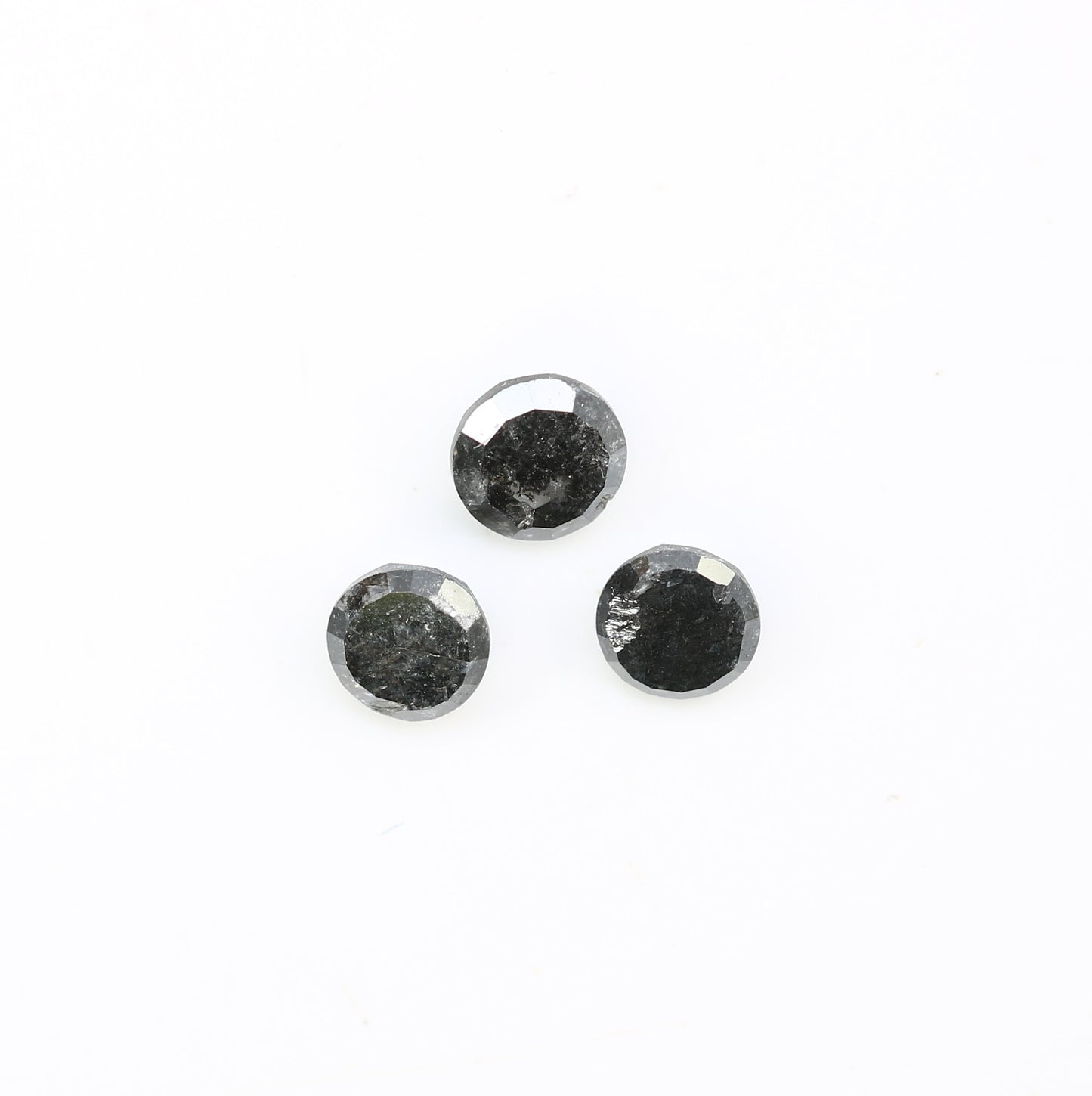 0.69 CT Loose Rose Cut Natural Salt And Pepper Round Diamond For Engagement Ring - JayKrishna Diamond