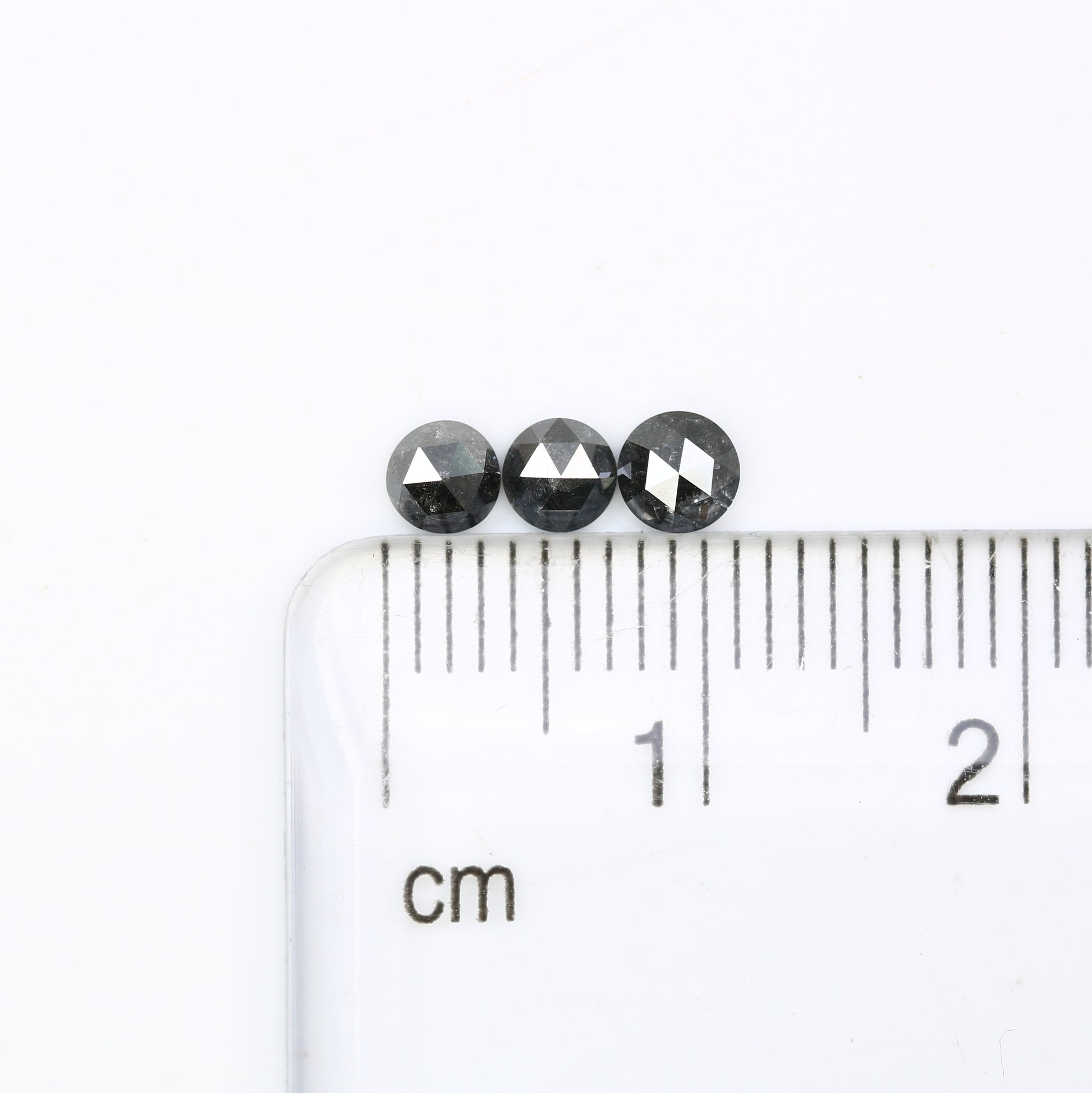 0.69 CT Loose Rose Cut Natural Salt And Pepper Round Diamond For Engagement Ring - JayKrishna Diamond