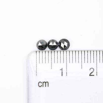 0.69 CT Loose Rose Cut Natural Salt And Pepper Round Diamond For Engagement Ring - JayKrishna Diamond