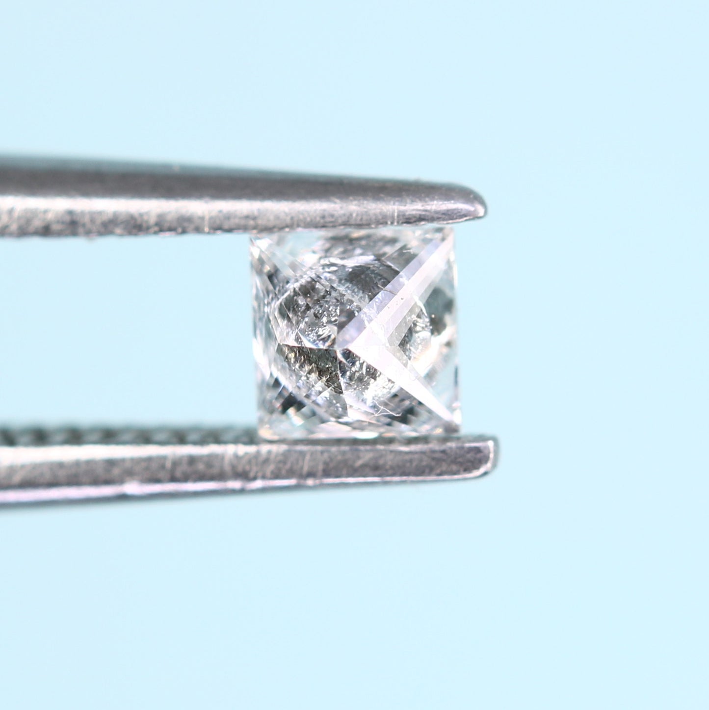 0.18 CT Princess Cut Salt and Pepper Diamond - Perfect for Engagement Rings, Necklaces, Earrings, and Custom Jewelry - JayKrishna Diamond