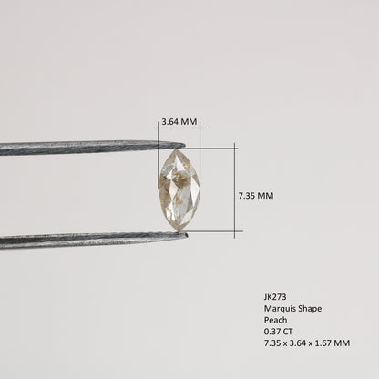 0.37 CT Marquise Shape Peach Diamond | Loose Natural Gemstone for Wedding Rings, Custom Necklaces & Unique Solitaire Jewelry - JayKrishna Diamond