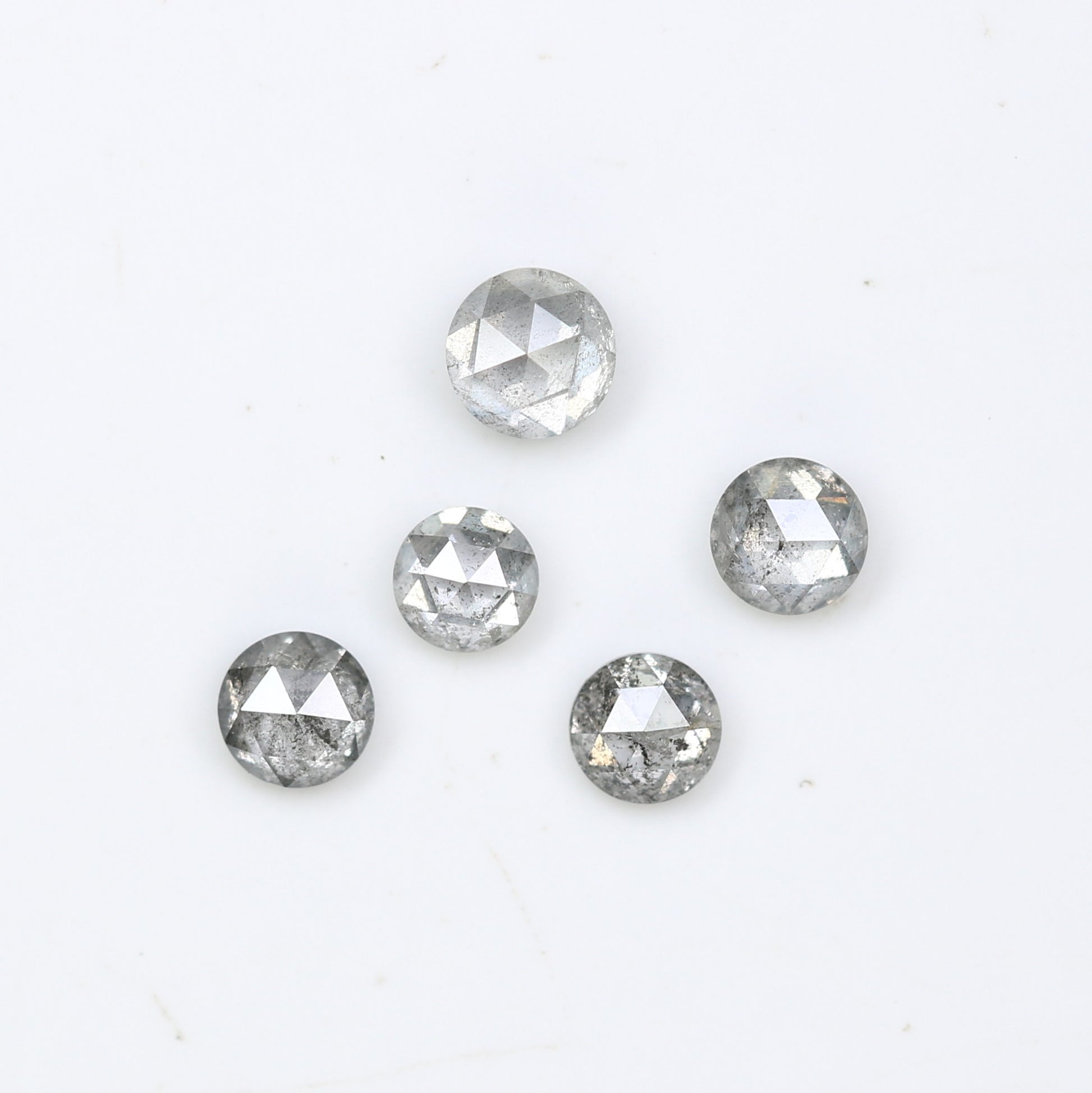 0.64 CT Natural Round Salt and Pepper Loose Rose Cut Diamond for a Stunning Engagement Ring: Unique Gemstone Jewelry Piece - JayKrishna Diamond