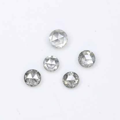 0.64 CT Natural Round Salt and Pepper Loose Rose Cut Diamond for a Stunning Engagement Ring: Unique Gemstone Jewelry Piece - JayKrishna Diamond