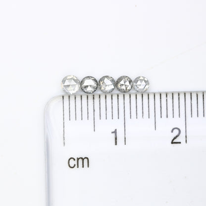 0.64 CT Natural Round Salt and Pepper Loose Rose Cut Diamond for a Stunning Engagement Ring: Unique Gemstone Jewelry Piece - JayKrishna Diamond
