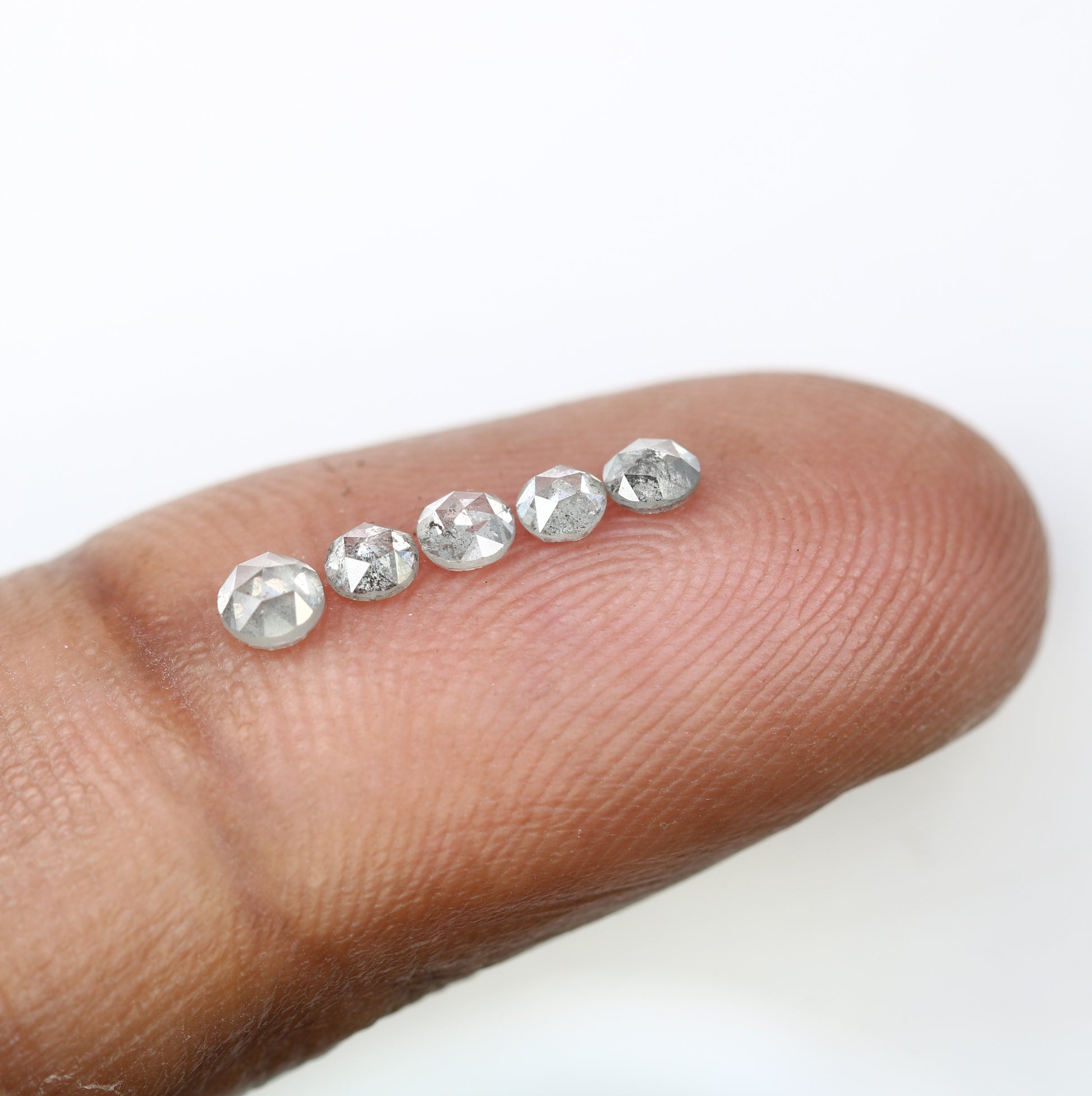 0.64 CT Natural Round Salt and Pepper Loose Rose Cut Diamond for a Stunning Engagement Ring: Unique Gemstone Jewelry Piece - JayKrishna Diamond