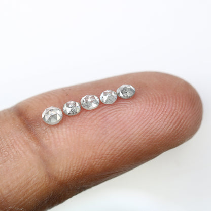0.64 CT Natural Round Salt and Pepper Loose Rose Cut Diamond for a Stunning Engagement Ring: Unique Gemstone Jewelry Piece - JayKrishna Diamond