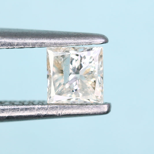 0.18 CT Princess Cut Salt and Pepper Loose Diamond - Ideal for Engagement Rings, Necklaces, Earrings, and Custom Jewelry - JayKrishna Diamond