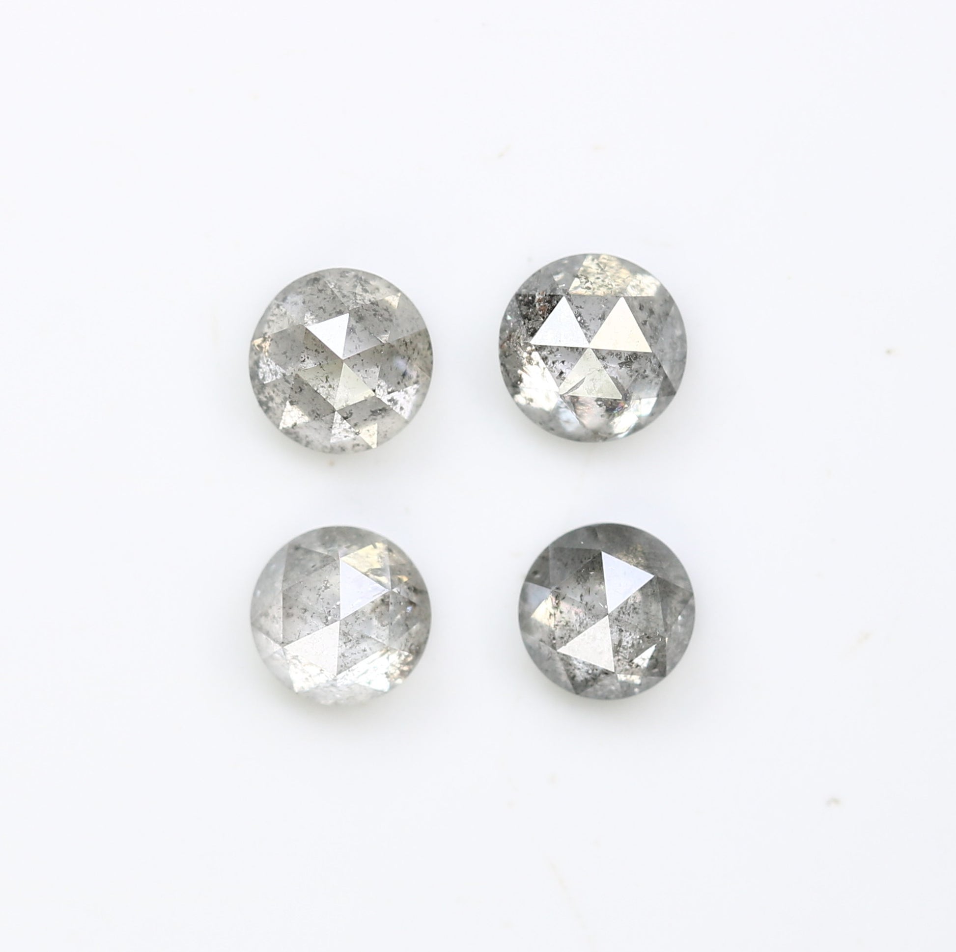 1.16 CT  Salt And Pepper Loose Round Rose Cut Diamond For Engagement Ring - JayKrishna Diamond