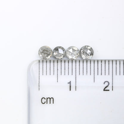 1.16 CT  Salt And Pepper Loose Round Rose Cut Diamond For Engagement Ring - JayKrishna Diamond