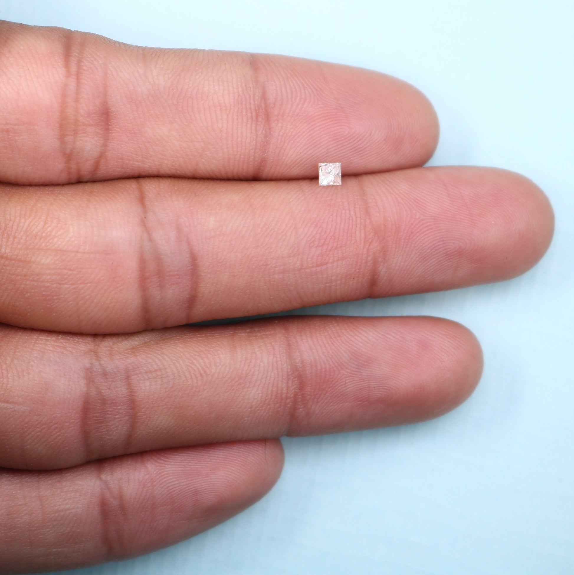 0.18 CT Princess Cut Salt and Pepper Loose Diamond - Ideal for Engagement Rings, Necklaces, Earrings, and Custom Jewelry - JayKrishna Diamond