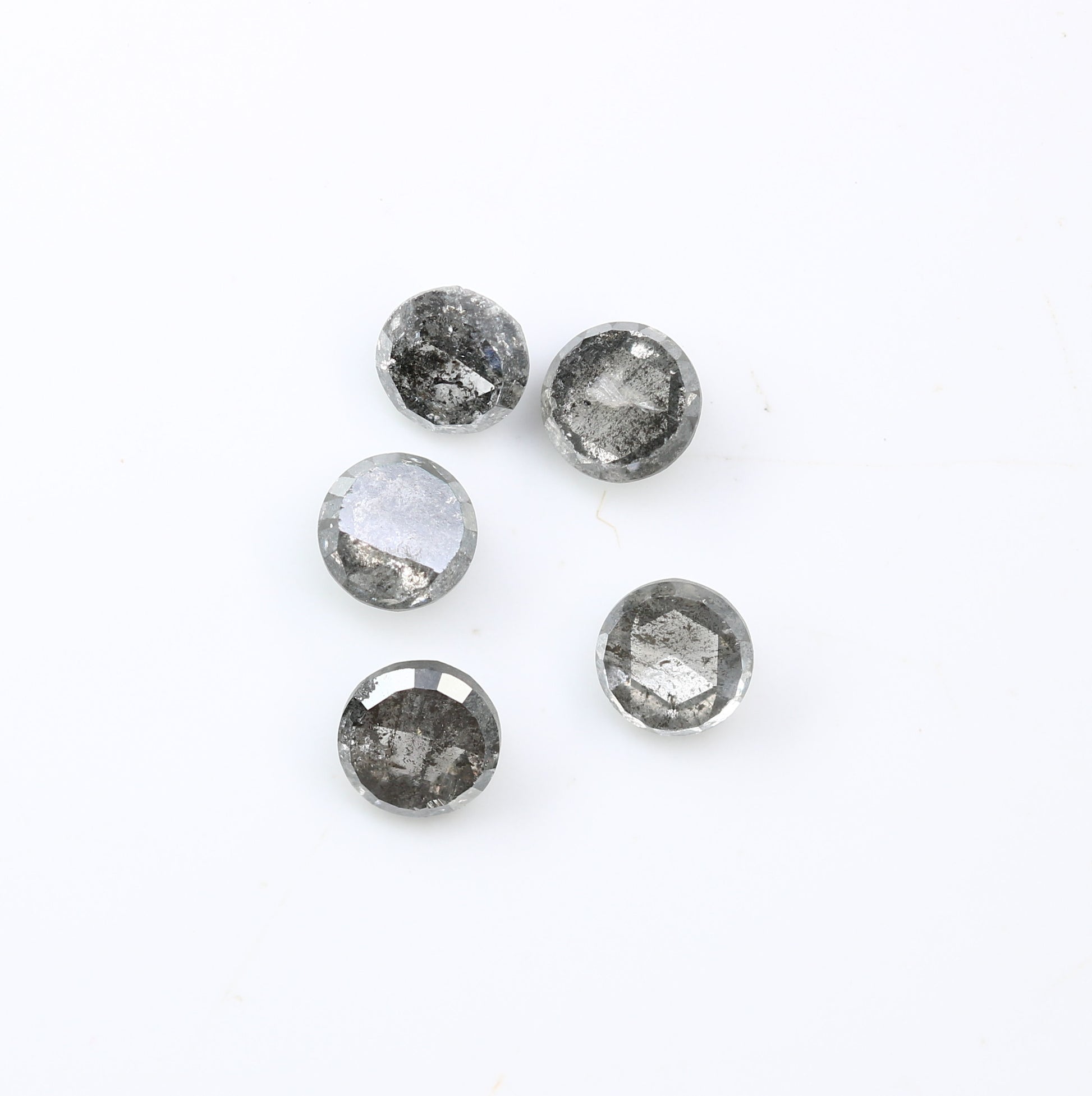 1.07 CT 3.40 to 3.60 MM Loose Salt And Pepper Round Rose Cut Diamond For Engagement Ring - JayKrishna Diamond